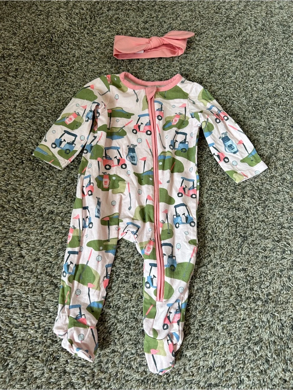 Baby Girl Footed One-Piece Sleepers - 5 Pack